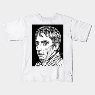 WILLIAM WORDSWORTH ink portrait Kids T-Shirt